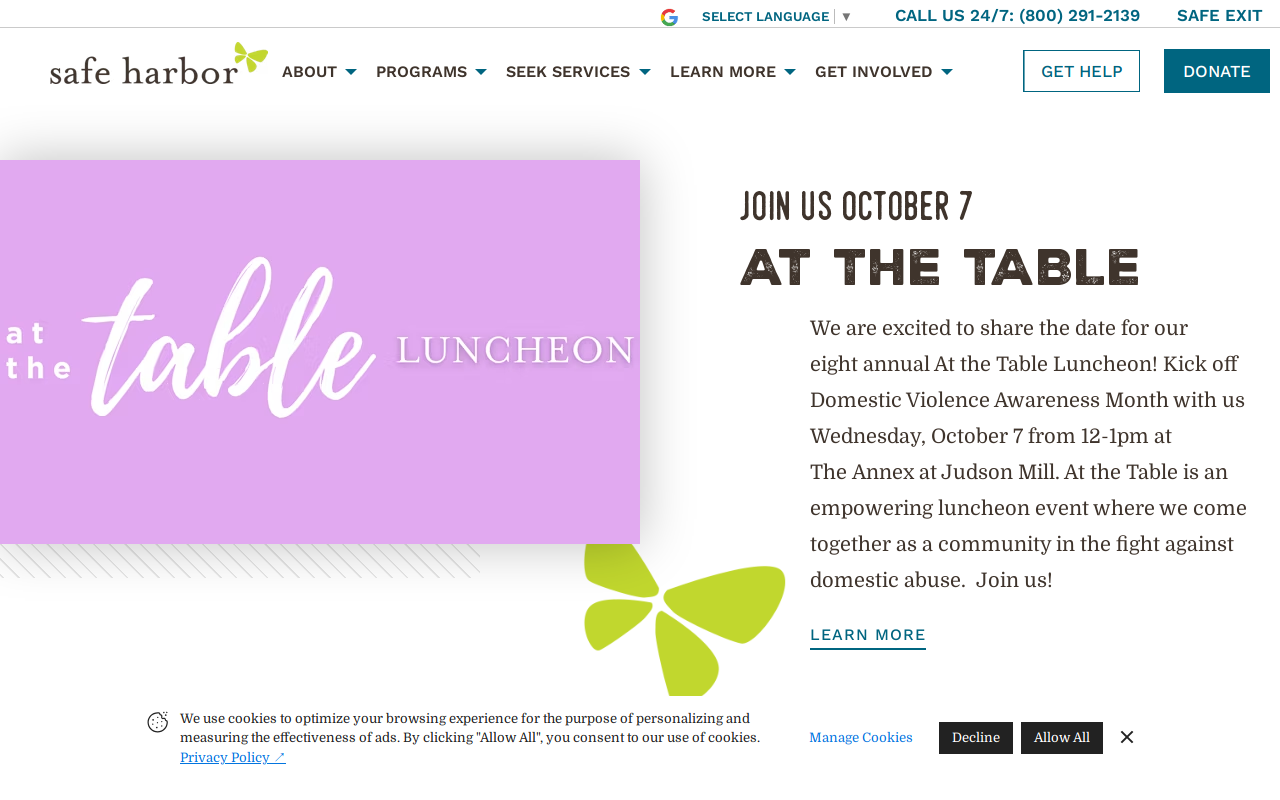 Safe Harbor Resale Shop website preview