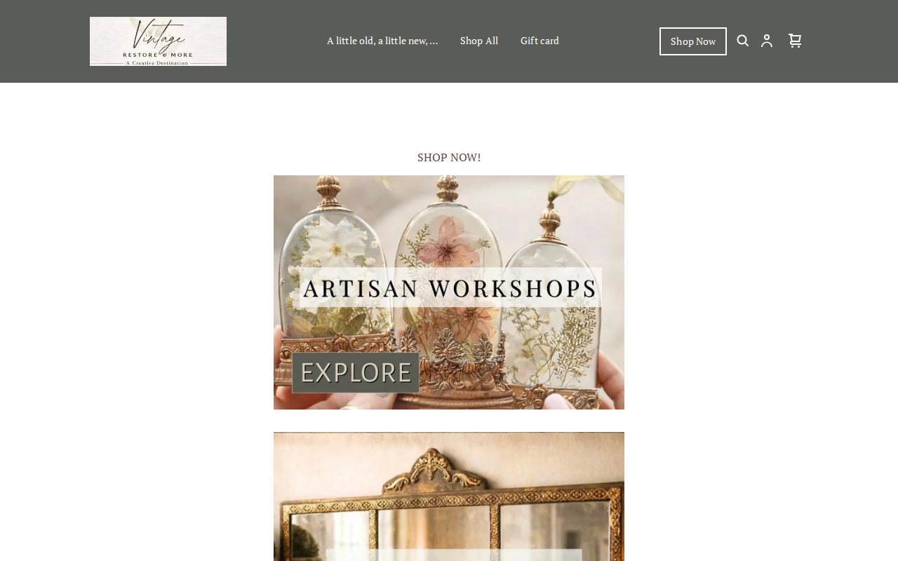 Vintage Restore and More website preview