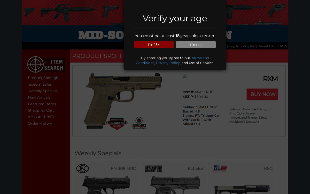 Mid-South Gun & Pawn website preview