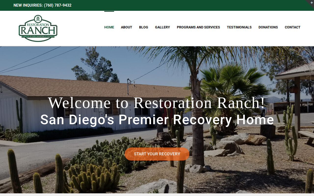 Refuge Thrift Store website preview