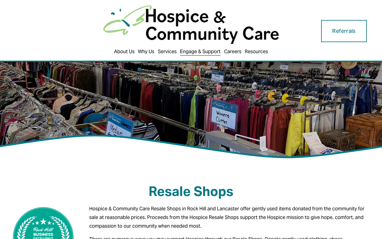 Hospice & Community Care Resale Shop website preview
