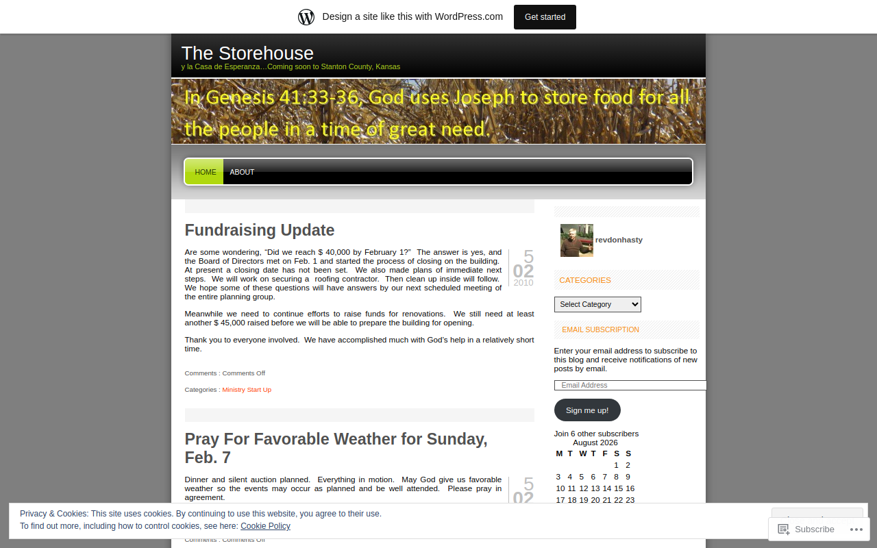 The Store House website preview