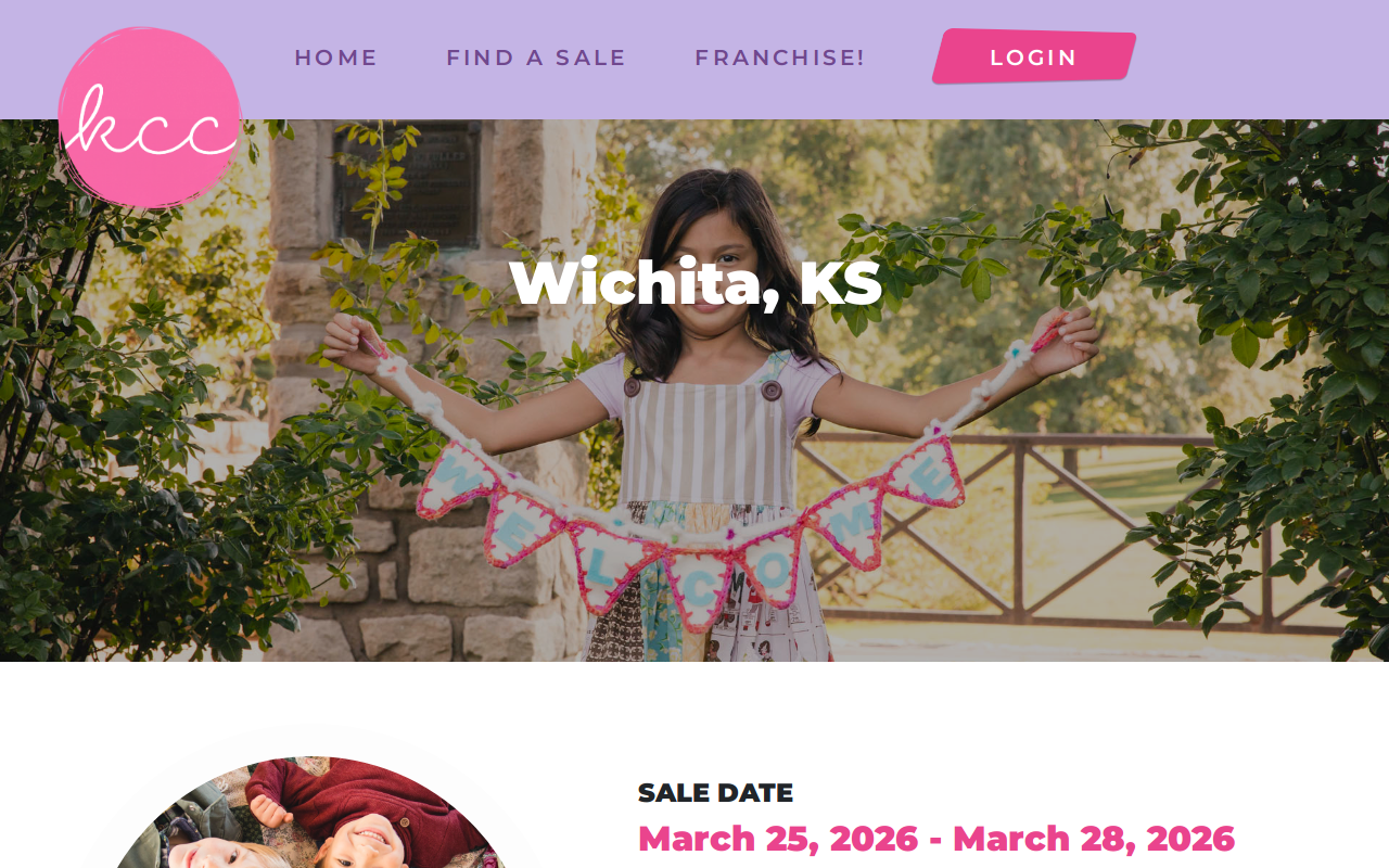 Kids Closet Wichita (aka, KCC Family Consignment Wichita) website preview