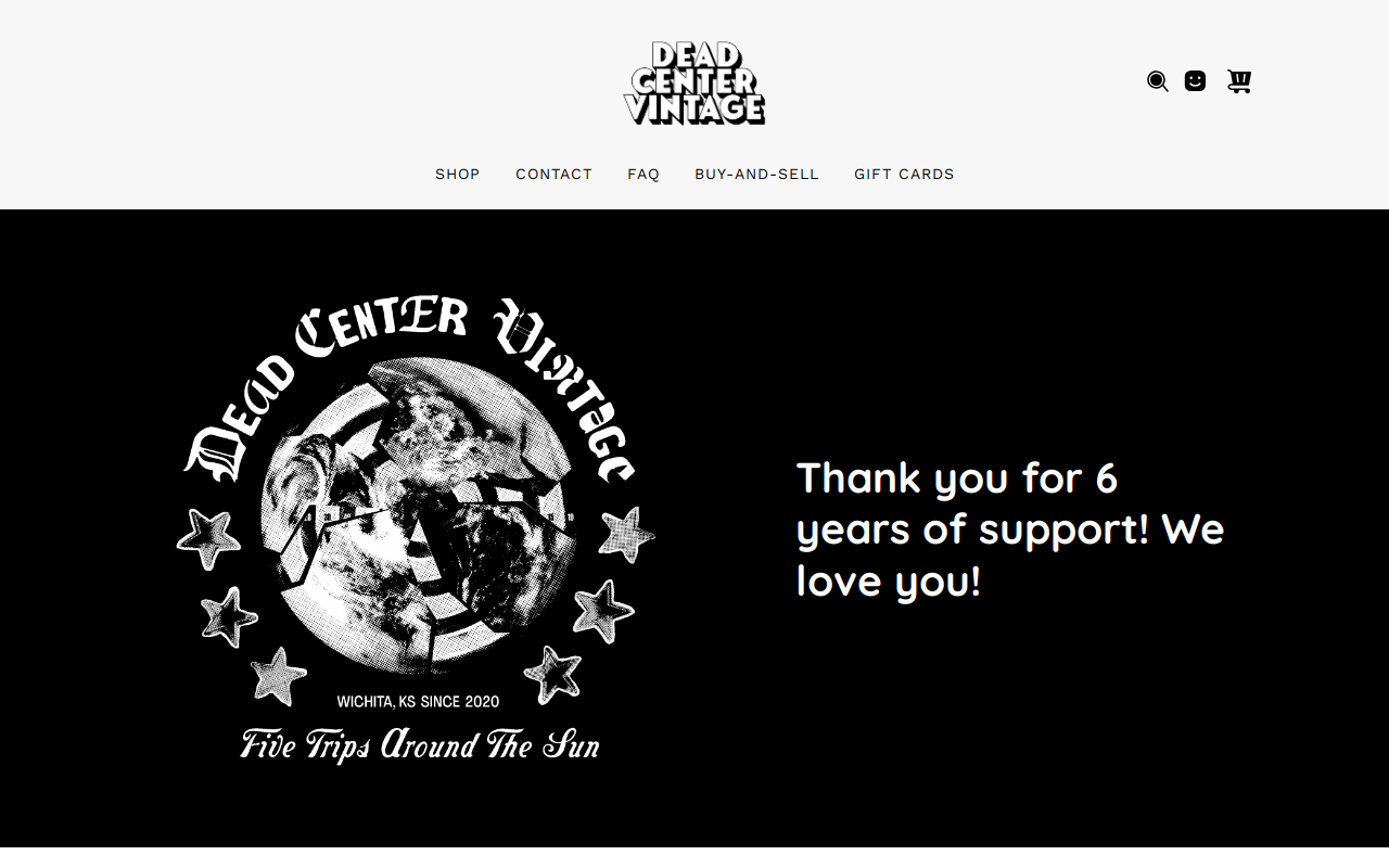 Dead Center Vintage website preview