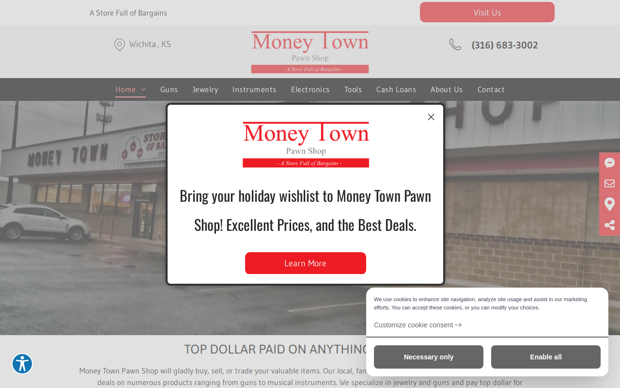 Money Town Pawn Shop website preview