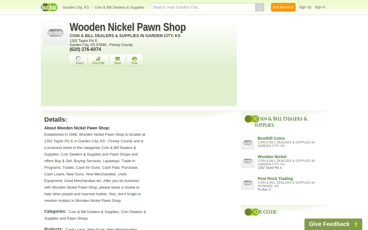 Wooden Nickel Pawn Shop LLC website preview
