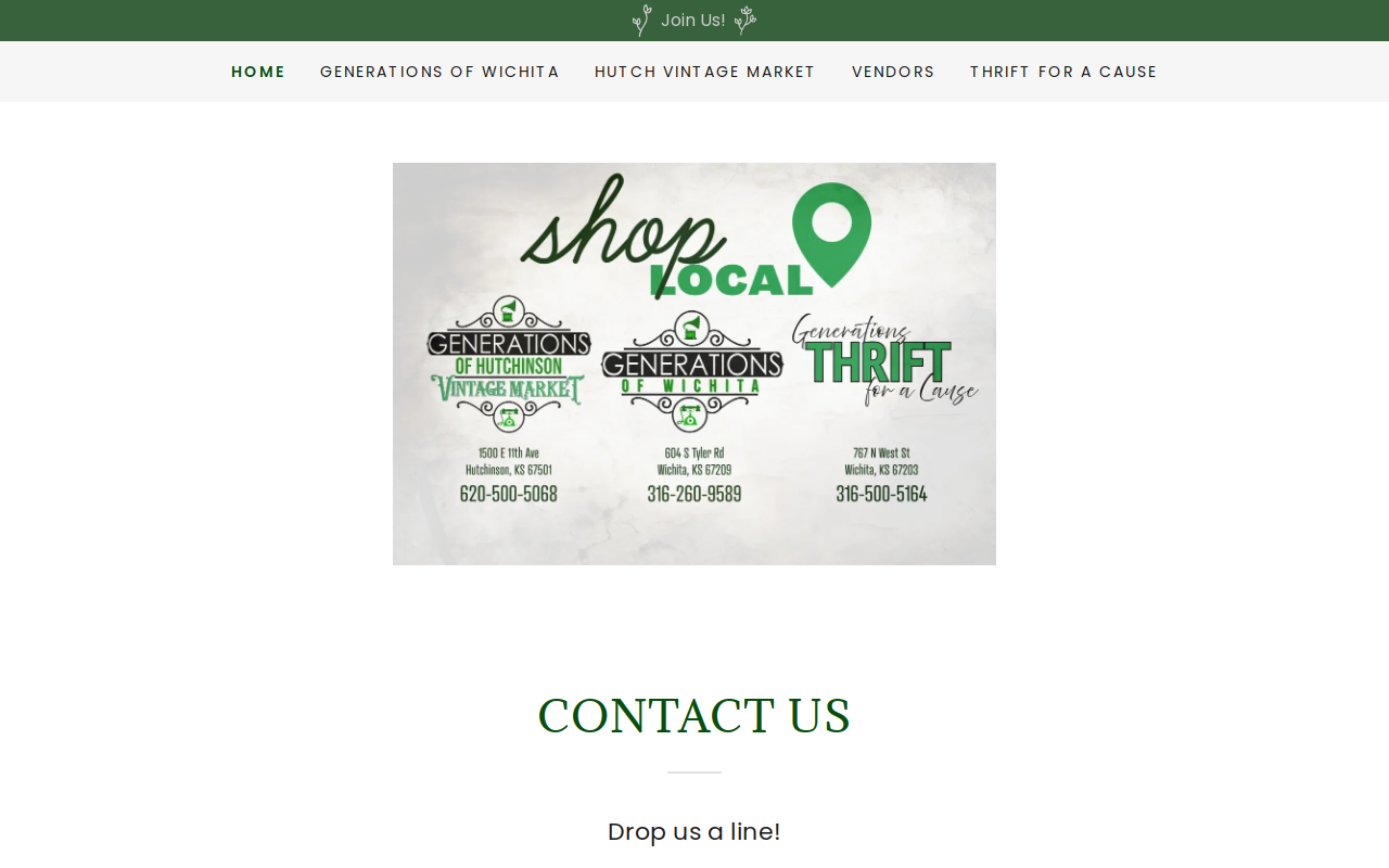 Hutch Vintage Market website preview