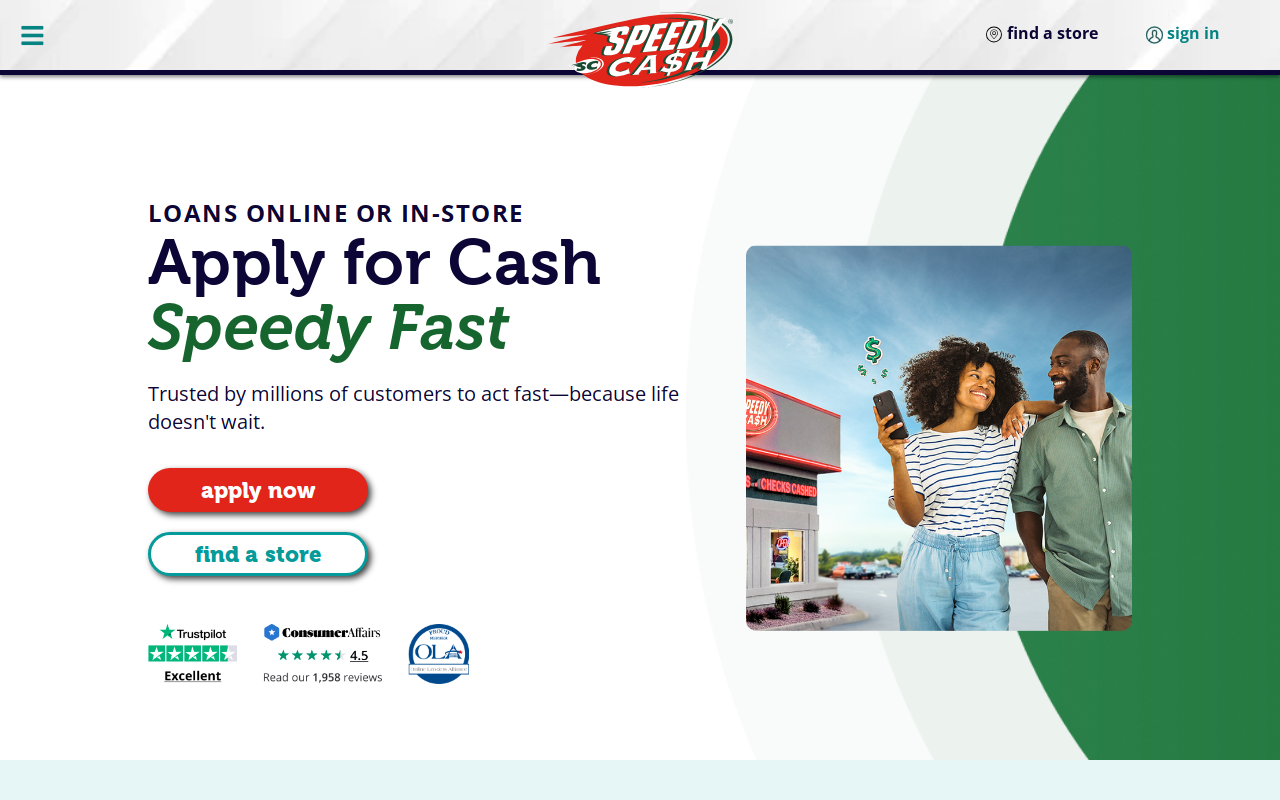 Speedy CA$H LOAN website preview