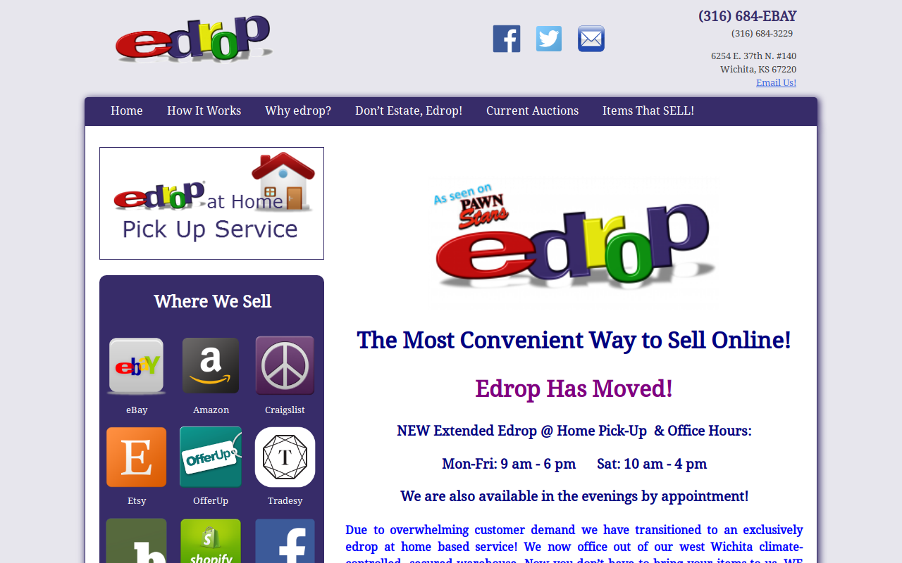 Edrop website preview