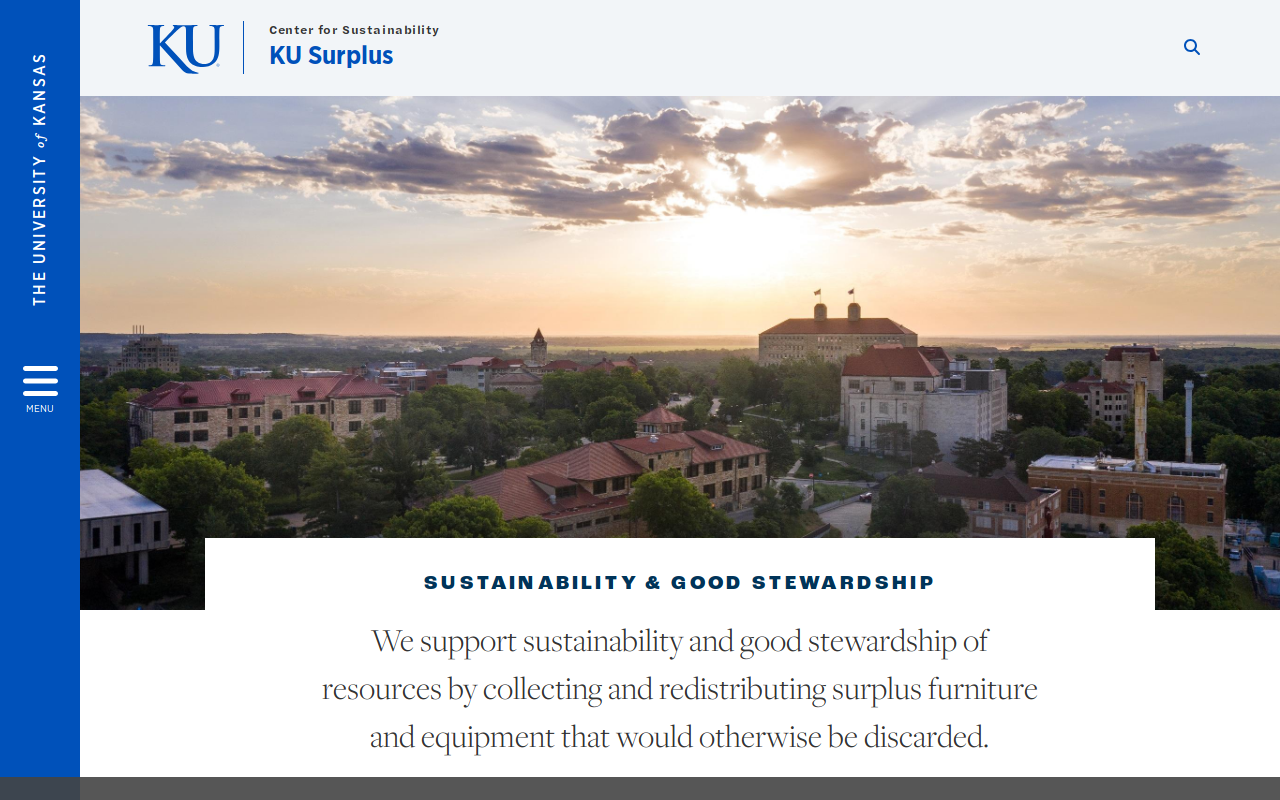 KU Surplus website preview