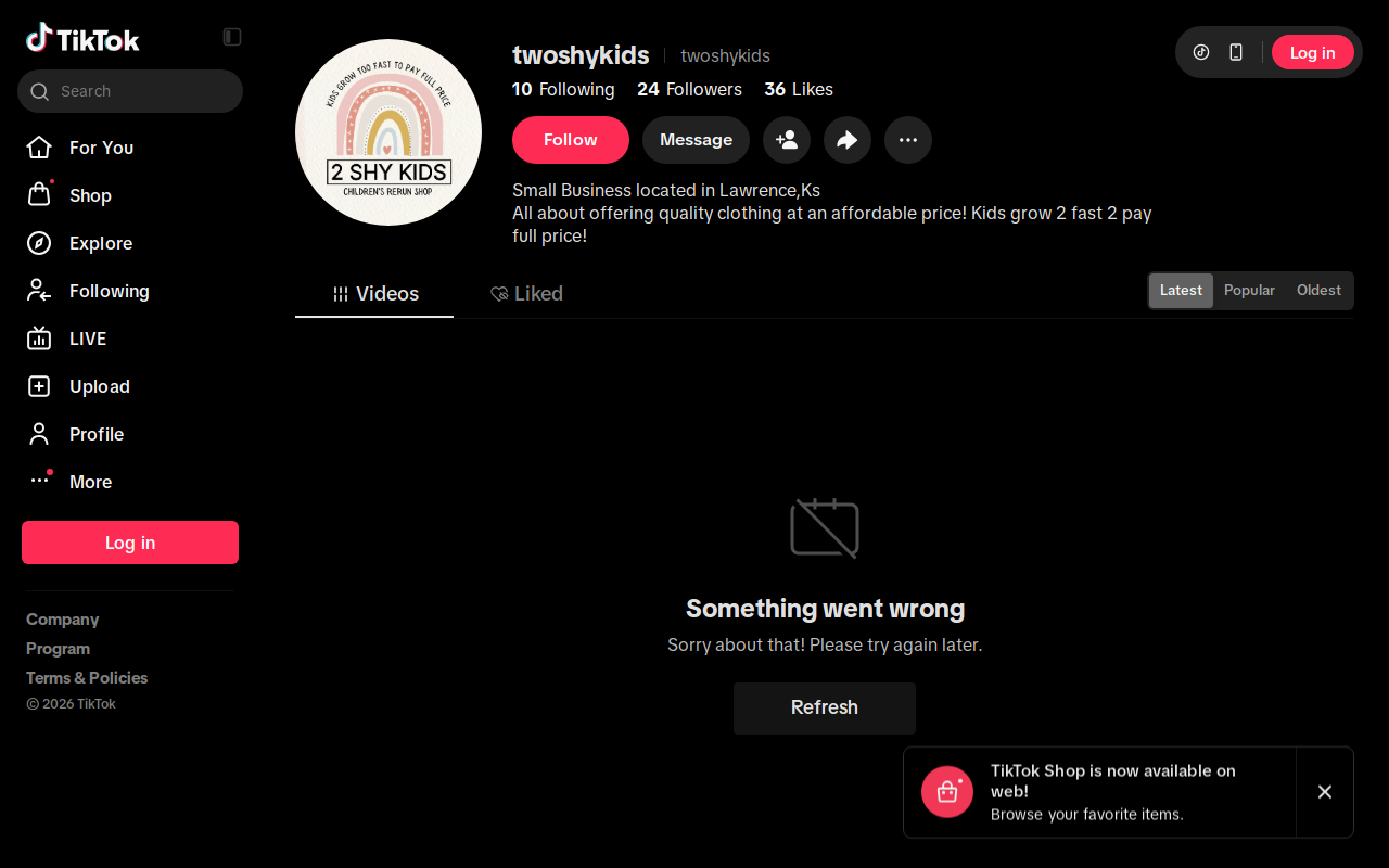 2 Shy Kids website preview