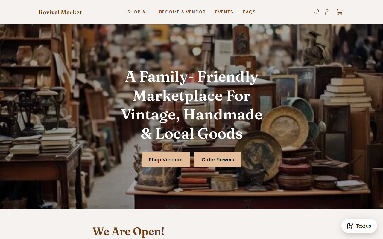 Revival Market Ogden website preview