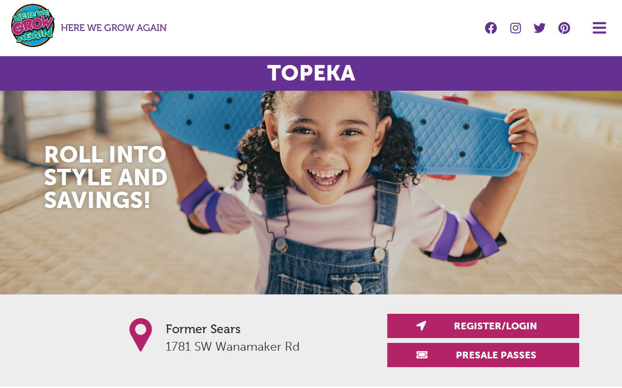 Here We Grow Again Topeka website preview