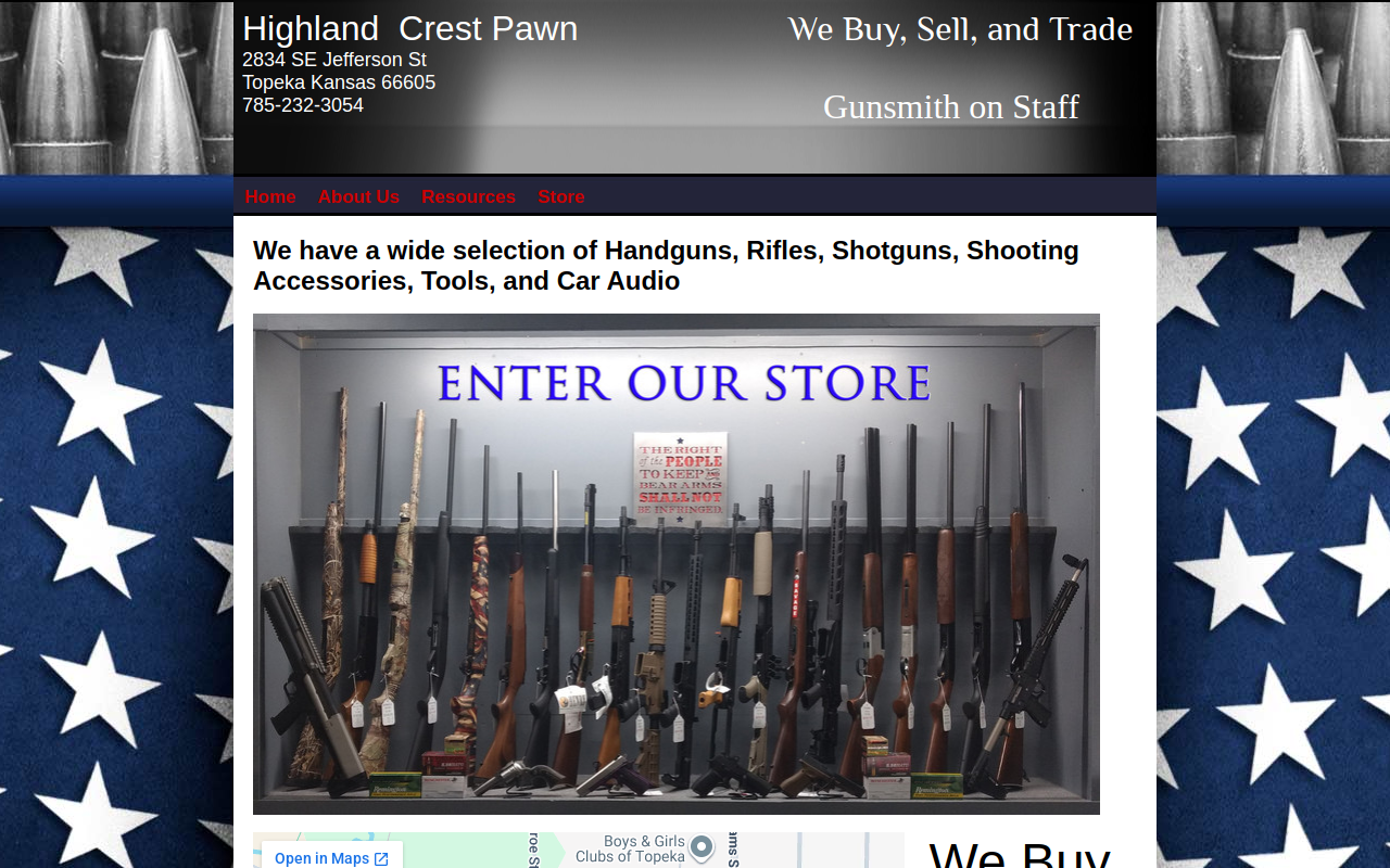 Highland Crest Pawn website preview