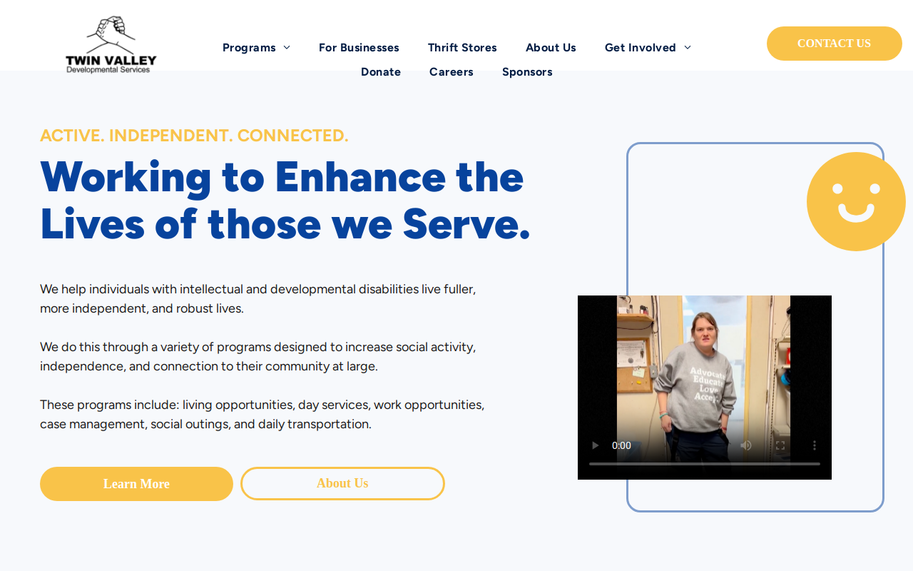 The Wearhouse Thrift Store website preview
