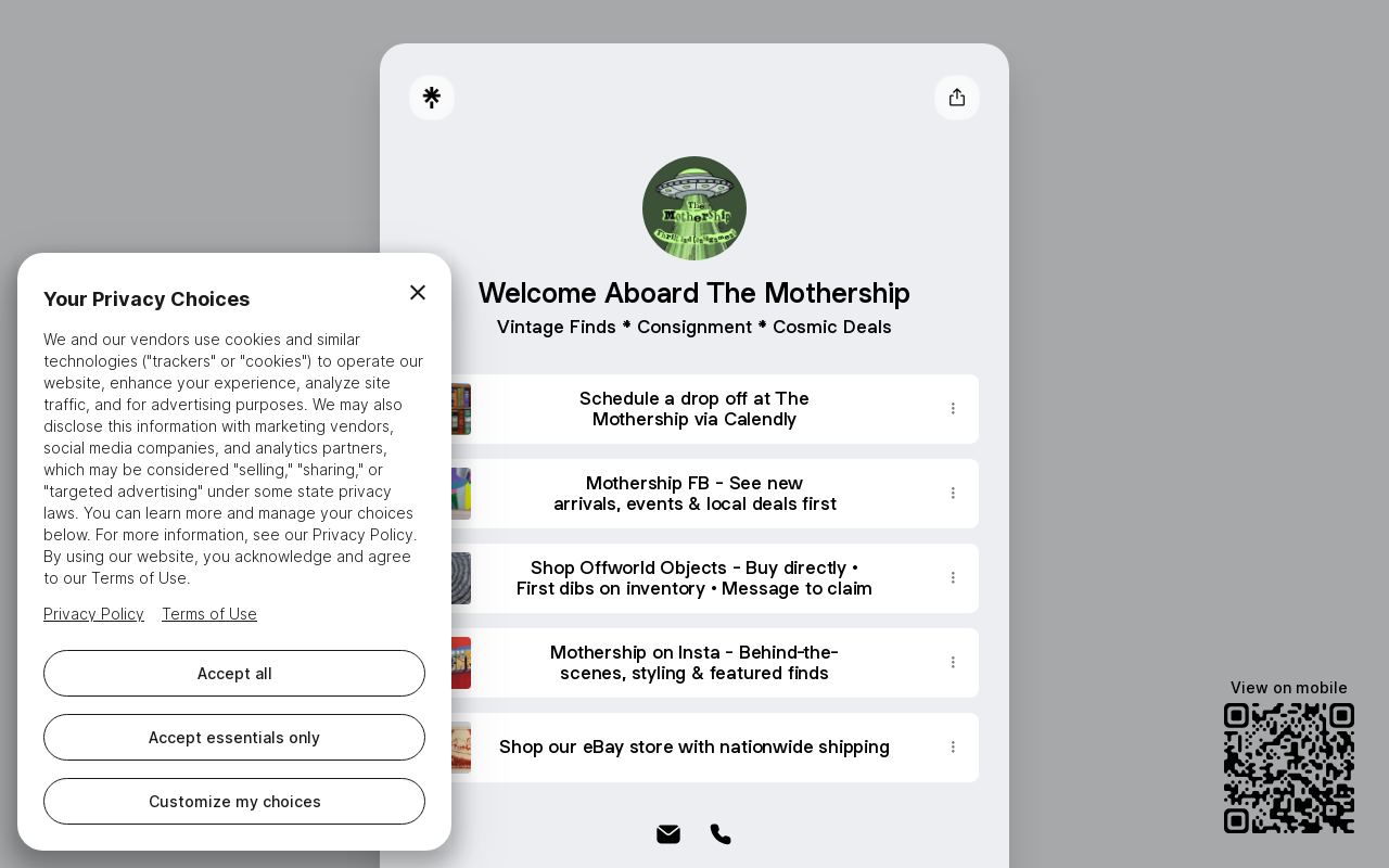 The Mothership website preview