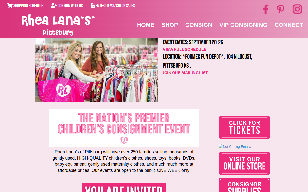 Rhea Lana's website preview