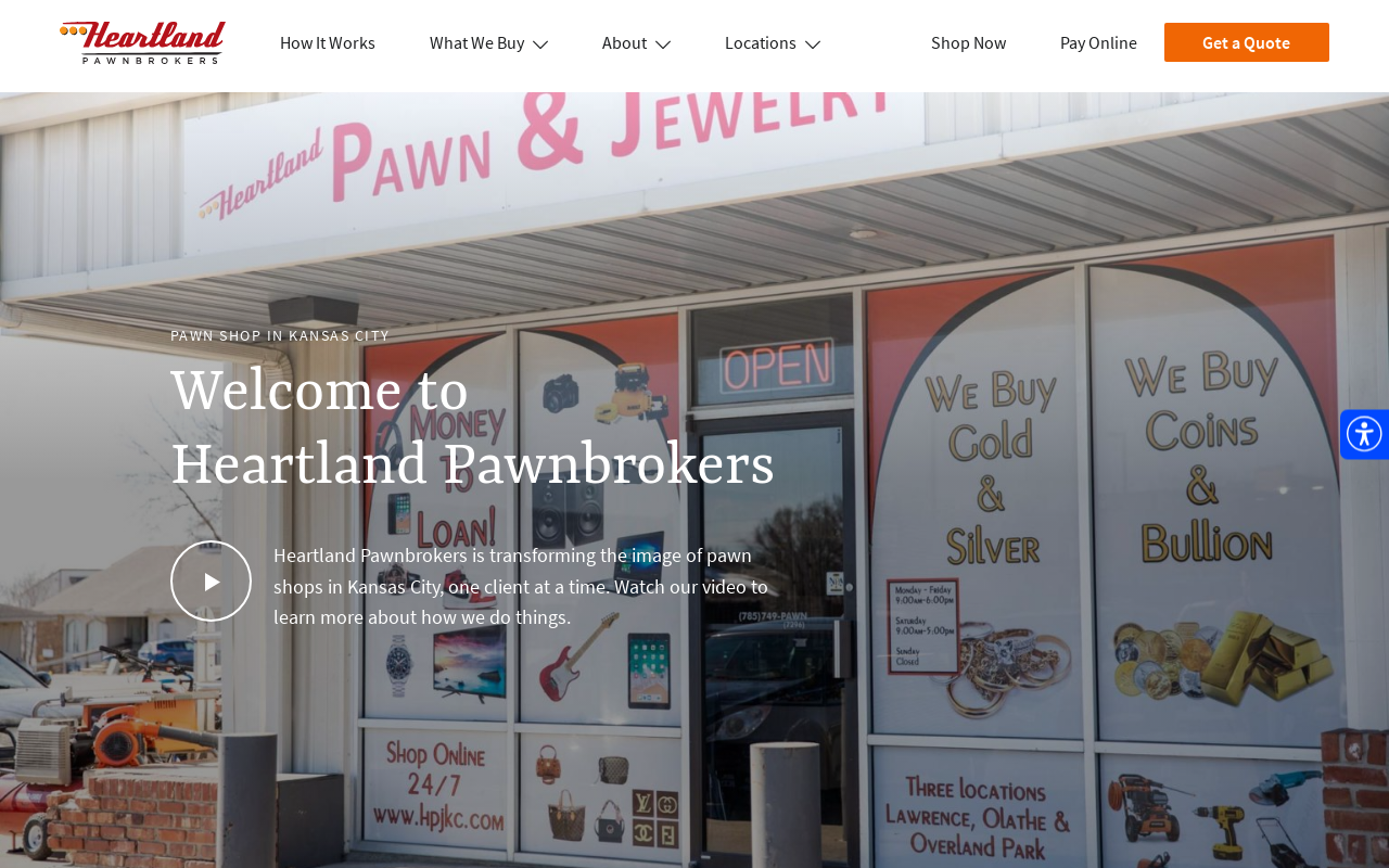 Heartland Pawn & Jewelry website preview