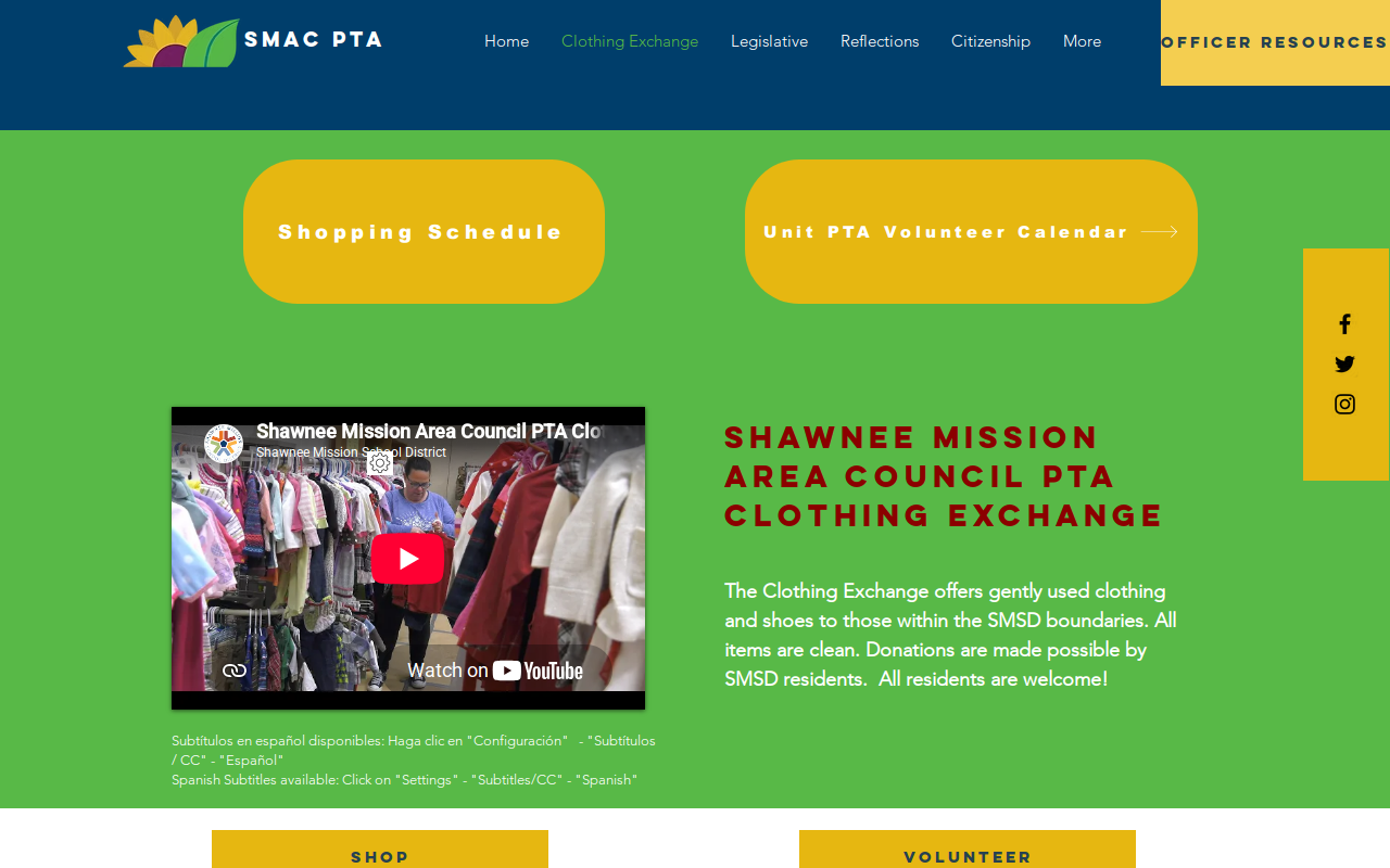Smac-Pta Clothing Exchange website preview