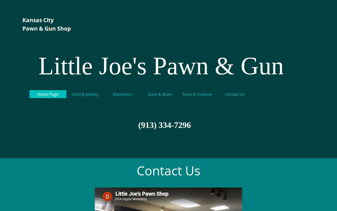 Little Joes Pawn and Gun website preview
