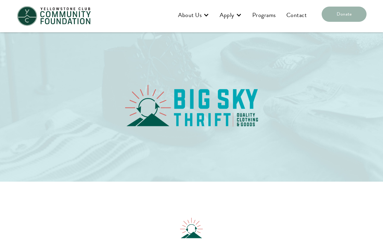 Big Sky Thrift website preview
