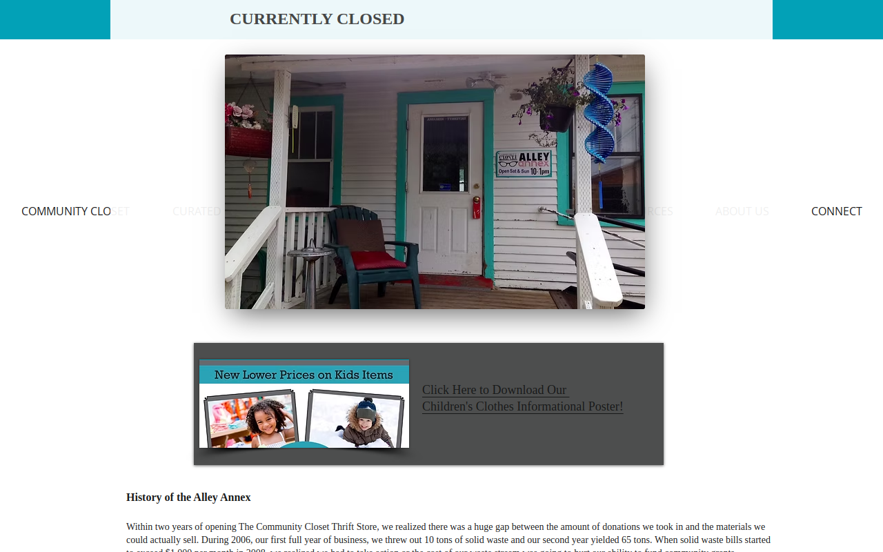 Alley Annex website preview