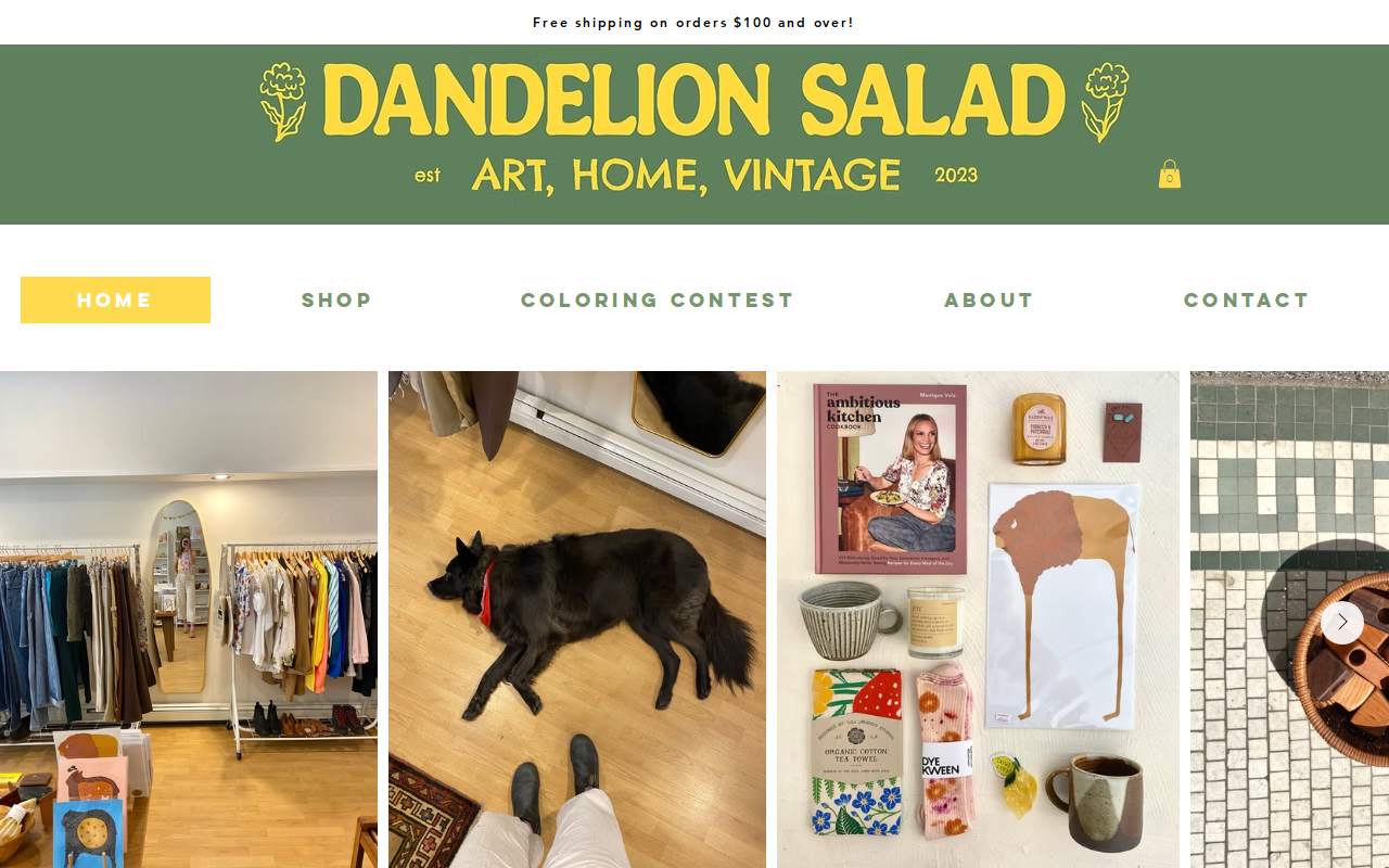 Dandelion Salad website preview