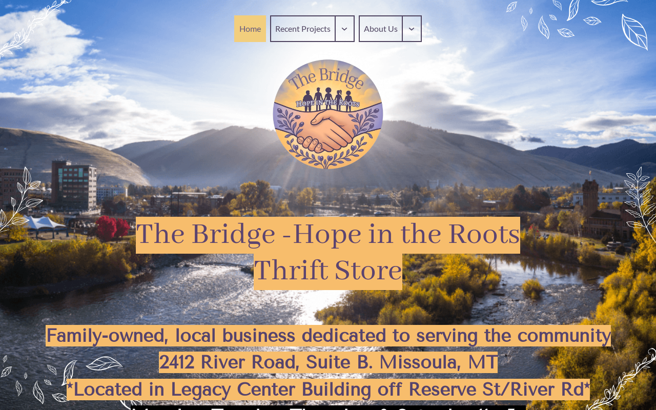 The Bridge - Hope in the Roots website preview