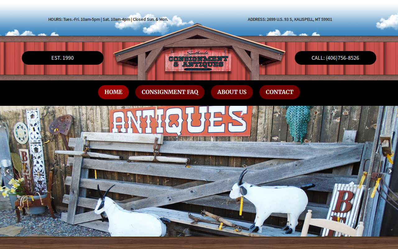Southside Consignment Center and Antique Store website preview