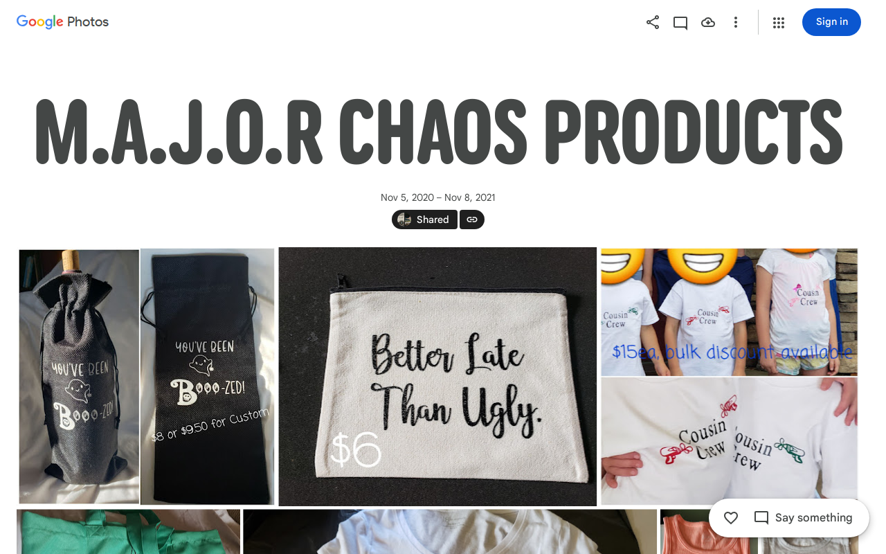 MAJoR Chaos, LLC website preview