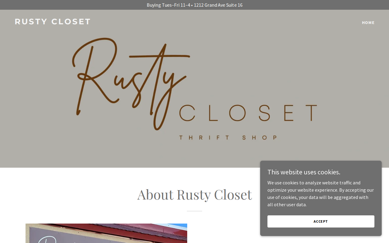 Rusty Closet website preview