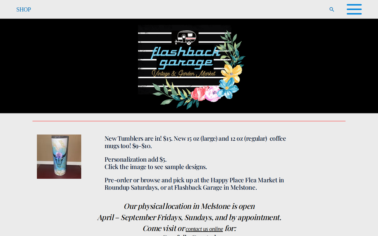 Flashback Garage Montana website preview