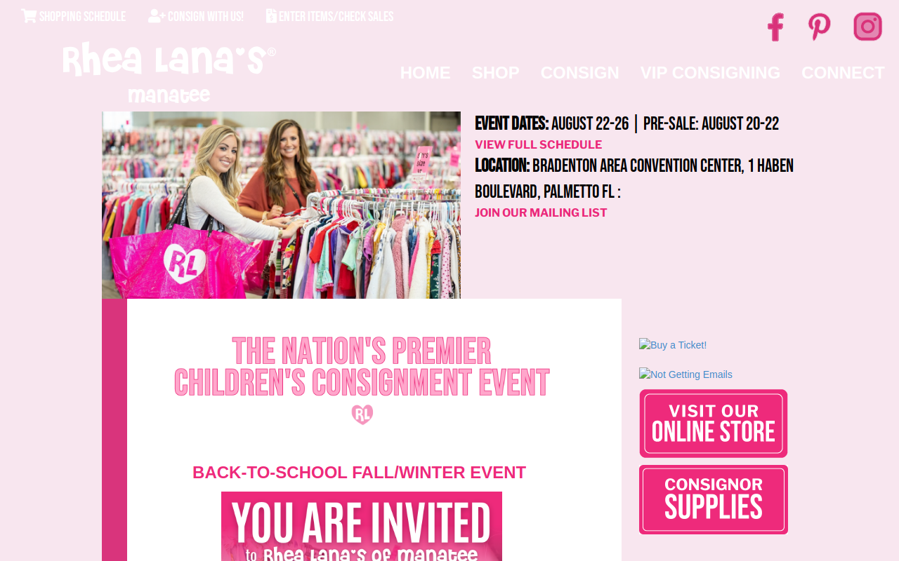 Rhea Lana's Manatee website preview