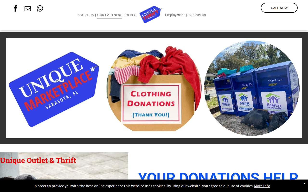 Unique Outlet & Thrift website preview