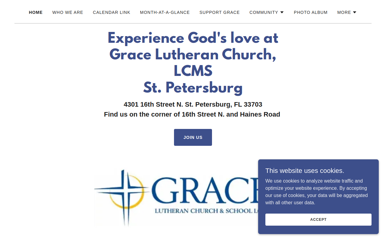 Grace Lutheran Church Thrift Store website preview