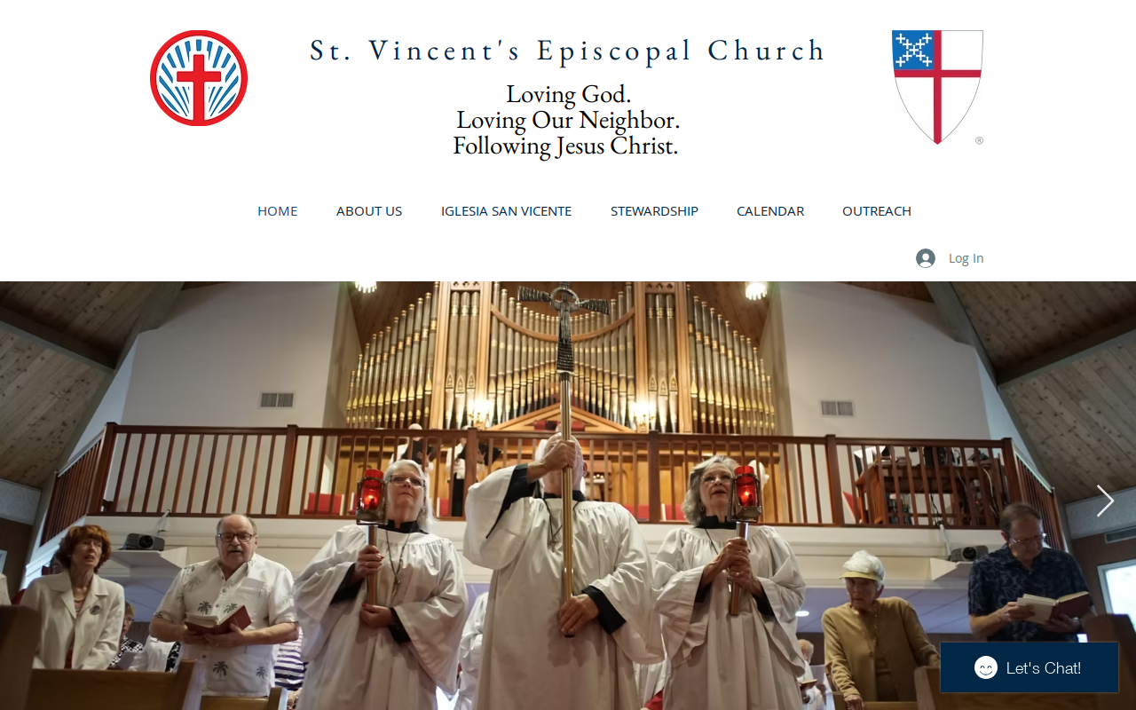 St Vincent's Thrift Shop website preview