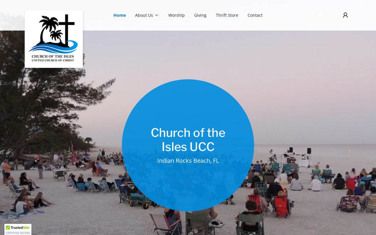 Beach Community Thrift Store website preview
