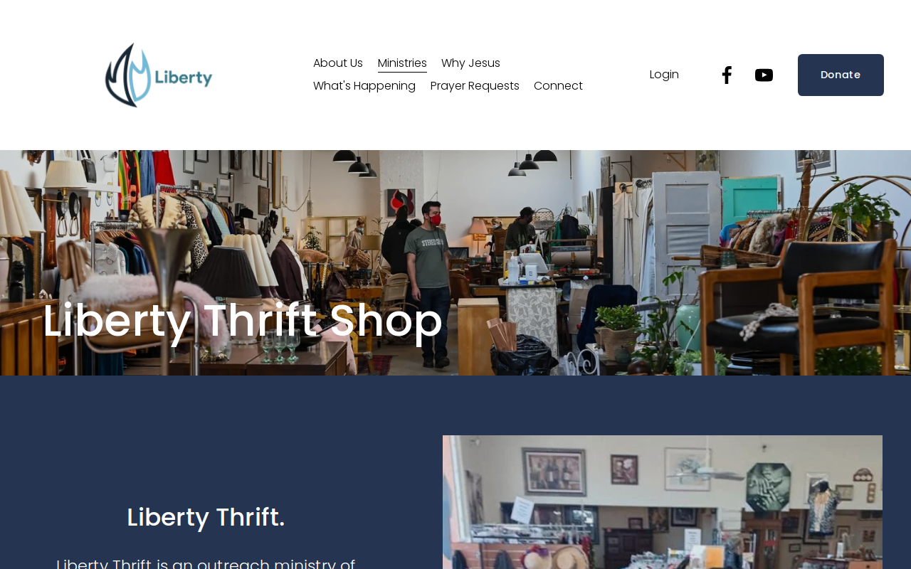 Liberty Thrift Shop website preview