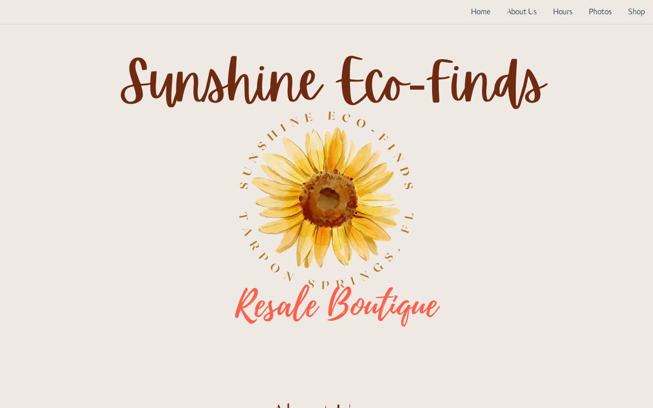 Sunshine Eco-Finds Resale Boutique website preview