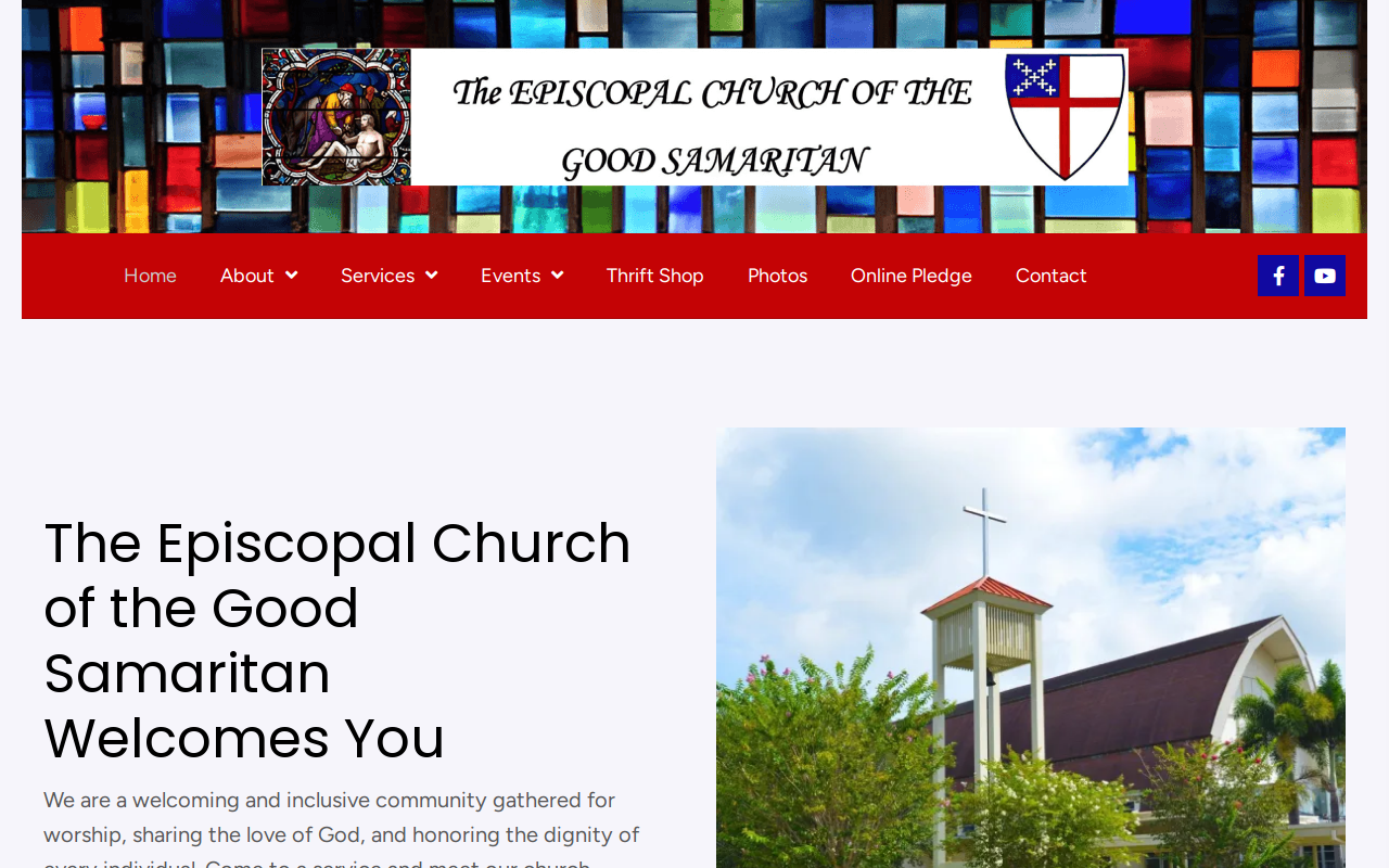 Good Samaritan Thrift Shop website preview