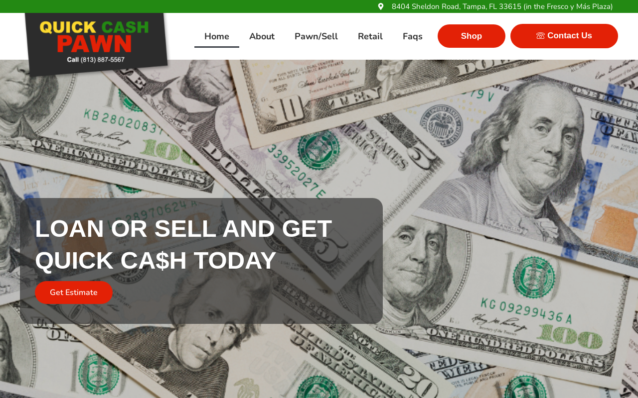 Quick Cash Pawn & Jewelry website preview