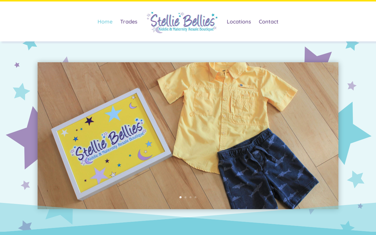 Stellie Bellies Kiddie and Maternity Resale Boutique website preview