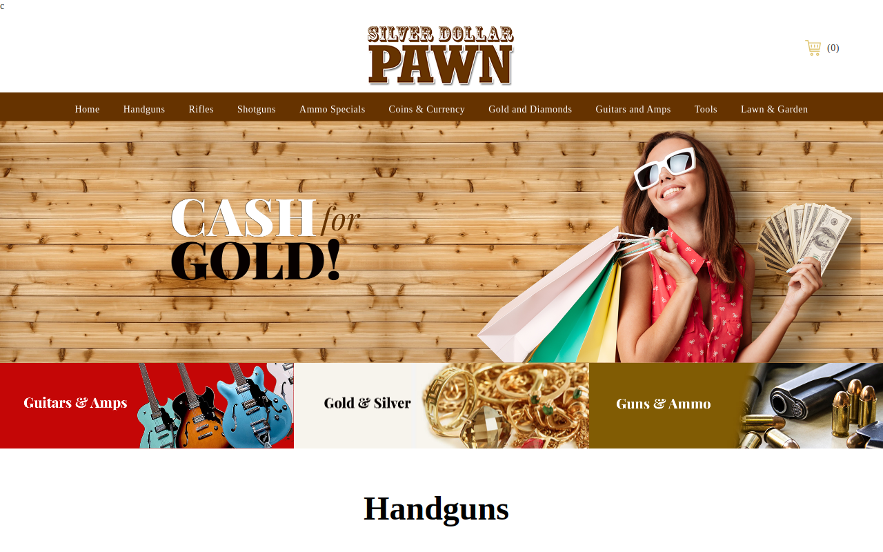 Silver Dollar Pawn website preview