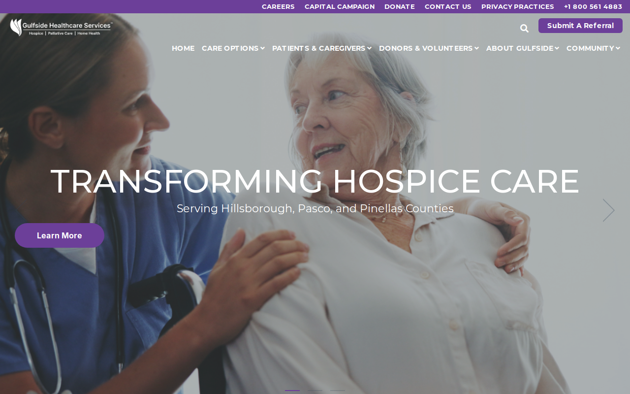 Gulfside Hospice Thrift Shoppes website preview