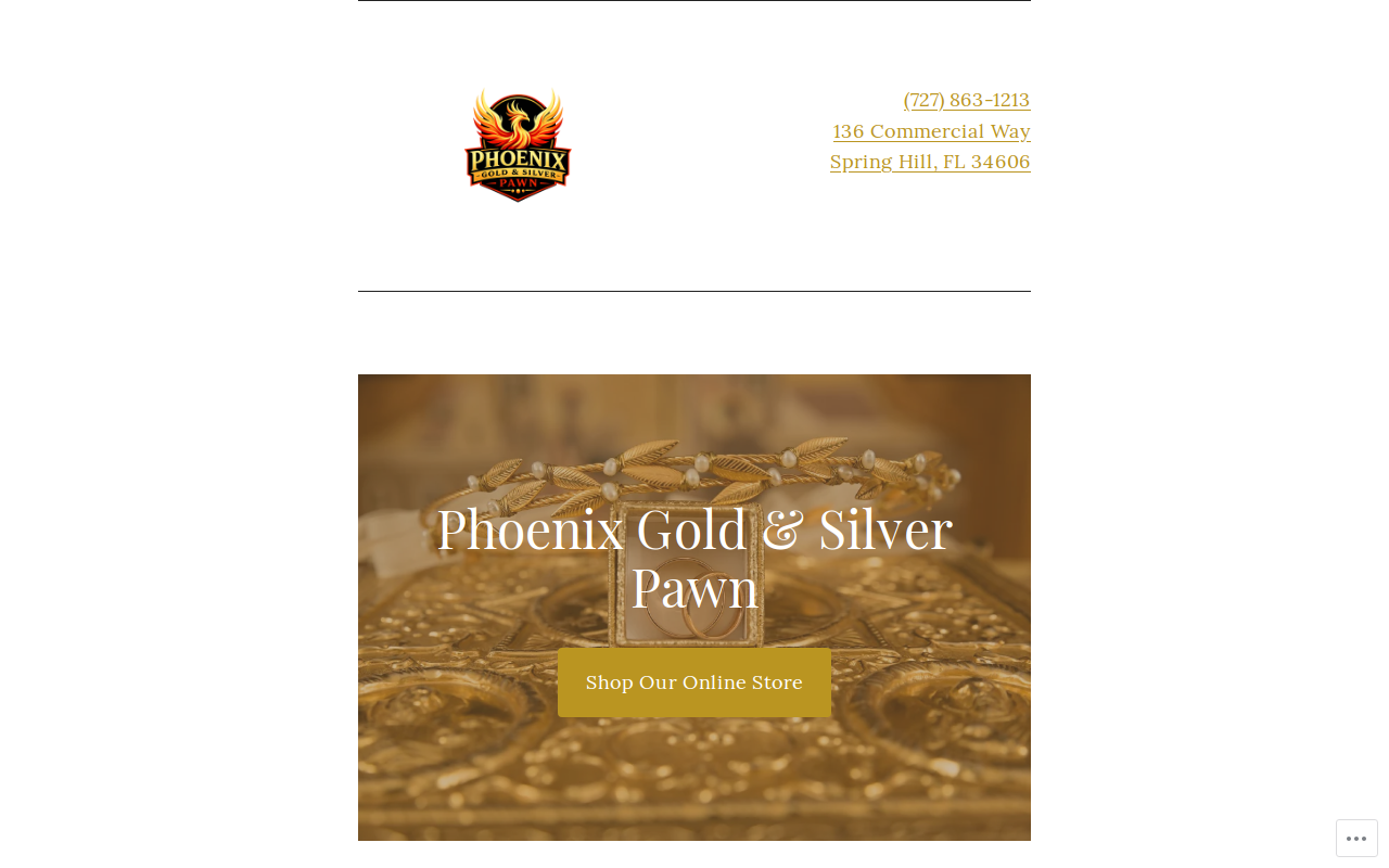 Phoenix Gold and Silver Company website preview