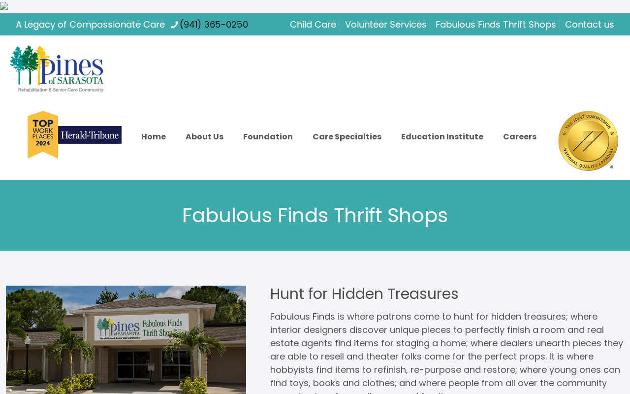 Pines of Sarasota Thrift Shop website preview