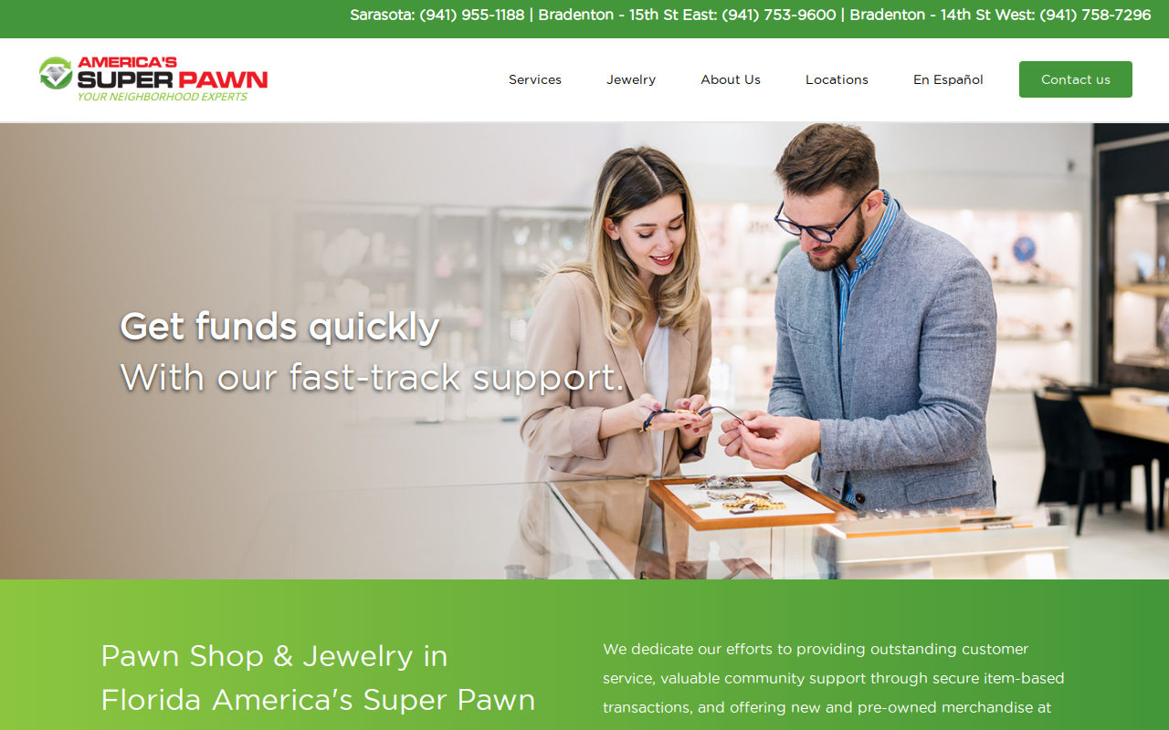 Americas Super Pawn website preview