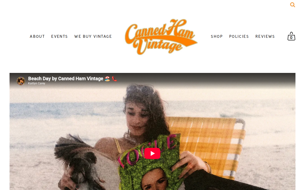 Canned Ham Vintage website preview