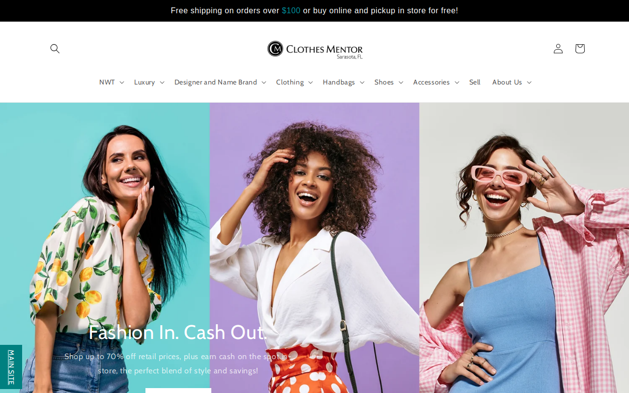 Clothes Mentor website preview