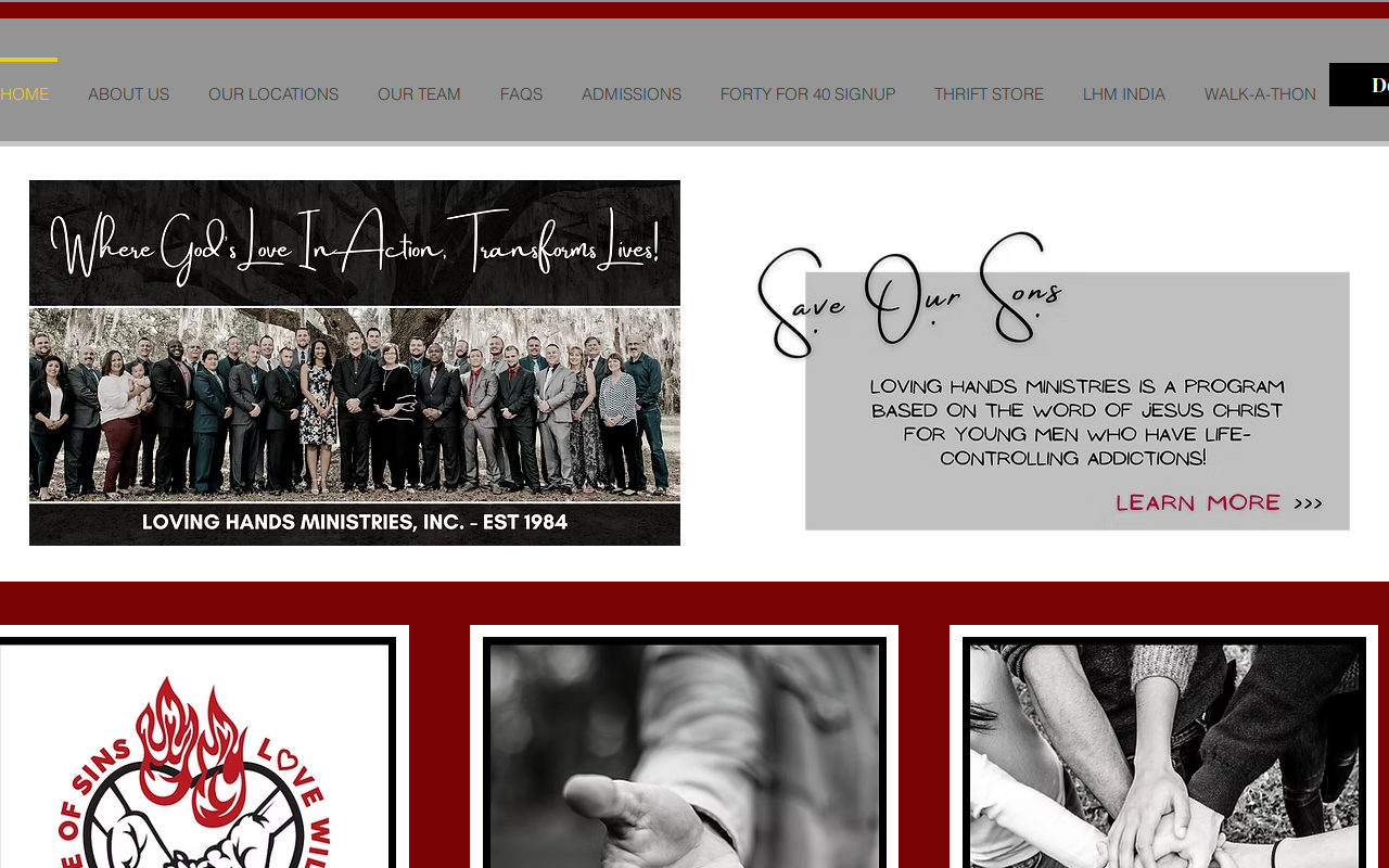 Loving Hands Thrift Store website preview